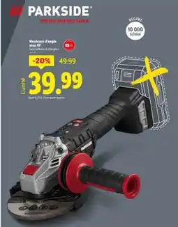 Lidl Meuleuse d'angle sans fil offre