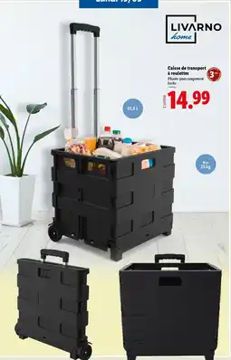 Lidl LIVARNO HOME Caisse de transport à roulettes offre