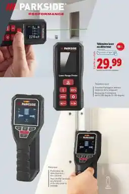 Lidl PARKSIDE Télémètre laser ou détecteur offre