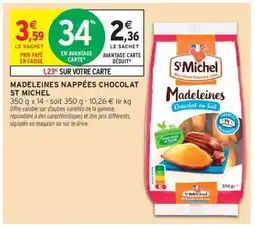 Intermarché Hyper Madeleines Nappées Chocolat St Michel offre