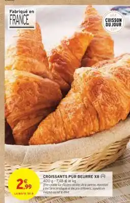 Intermarché Hyper CROISSANTS PUR BEURRE X8 offre