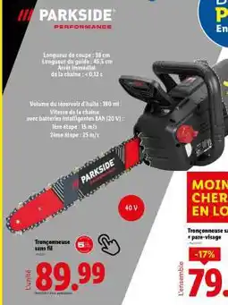 Lidl Tronçonneuse sans fil offre
