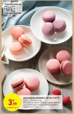 Intermarché Hyper MACARONS BONNES FÊTES X12 offre