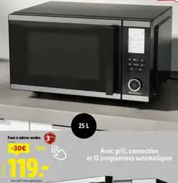 Lidl Four à micro-ondes offre