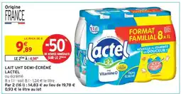 Intermarché Contact Lait UHT Demi-Écrémé Lactel offre