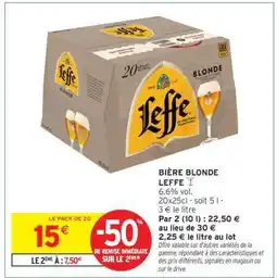 Intermarché Hyper Leffe blonde offre