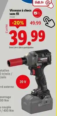 Lidl Visseuse à chocs sans fil offre