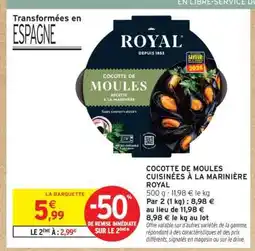 Intermarché Hyper Cocotte de Moules Cuisinées à la Marinière Royal offre