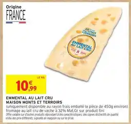 Intermarché Express EMMENTAL AU LAIT CRU offre