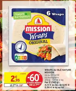 Intermarché Contact WRAPS AU BLÉ NATURE MISSION offre