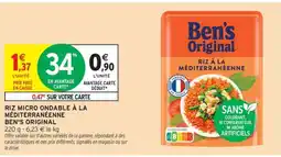 Intermarché Hyper RIZ MICRO ONDABLE À LA MÉDITERRANÉENNE BEN'S ORIGINAL offre