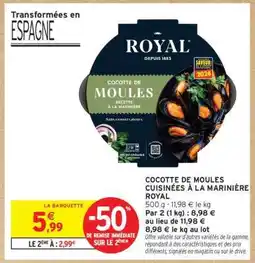 Intermarché Contact Cocotte de Moules Cuisinées à la Marinière Royal offre