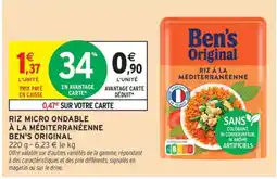 Intermarché Contact RIZ MICRO ONDABLE À LA MÉDITERRANÉENNE BEN'S ORIGINAL offre