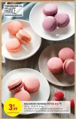 Intermarché Contact MACARONS BONNES FÊTES X12 offre