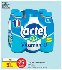 Intermarché Express Lait UHT Demi-Écrémé Lactel offre
