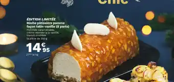 Picard Bûche pâtissière pomme façon tatin-vanille (8 parts) offre