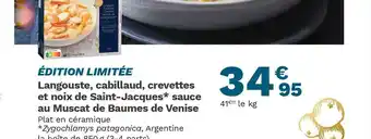 Picard Langouste, cabillaud, crevettes et noix de saint-jacques sauce au muscat de baumes de venise offre