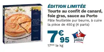 Picard Picard tourte au confit de canard, foie gras, sauce au porto offre