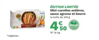 Picard Picard mini-carottes entières, sauce agrume et beurre offre