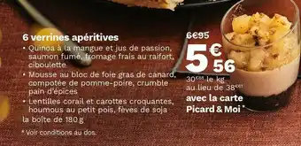 6 verrines apéritives