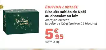 Picard Biscuits sablés de noël au chocolat au lait offre