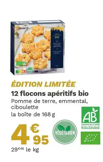 Picard Picard 12 flocons apéritifs bio offre