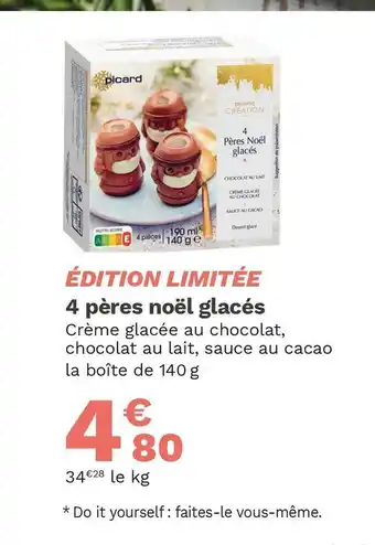Picard Picard 4 pères noël glacés offre