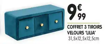 Imaginea Coffret 3 tiroirs velours ‘lilia’ offre