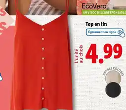 Lidl Lenzing EcoVero Top en lin offre
