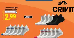 Lidl CRIVIT Socquettes de sport homme ou femme offre