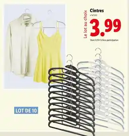 Lidl Lot de 10 cintres offre
