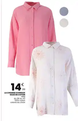 Stokomani La chemise oversize gaze de coton offre