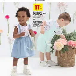 Stokomani Mes petits cailloux L'ensemble tee-shirt et jupe à bretelles offre