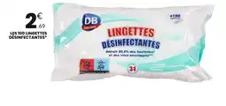 Stokomani DB Entretien Les 100 lingettes désinfectantes offre