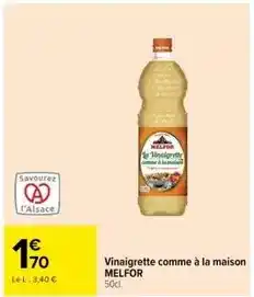 Cora x Carrefour Melfor - vinaigrette comme à la maison offre