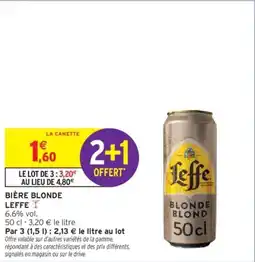 Intermarché Drive Bière blonde leffe offre