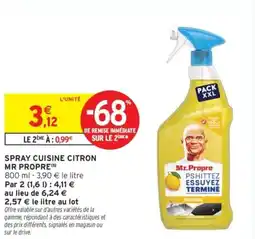 Intermarché Drive Spray cuisine citron mr propre offre