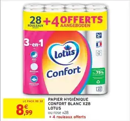 Intermarché Drive Papier hygiénique confort blanc x28 lotus offre