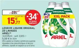 Intermarché Drive Lessive liquide original 23 lavages ariel offre
