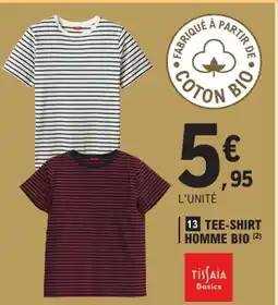 E.Leclerc Tissaia Basics Tee-shirt homme bio offre