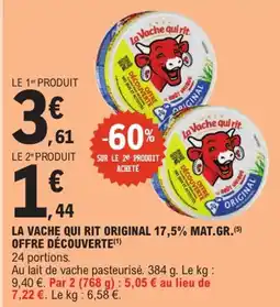 E.Leclerc La Vache qui rit La Vache qui rit Original 17,5% Mat.Gr offre