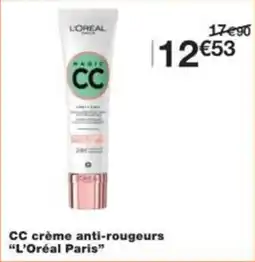 Monoprix Cc crème anti-rougeurs l'oréal paris offre