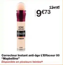 Monoprix Correcteur instant anti-âge l'effaceur 00 deborah maybelline offre
