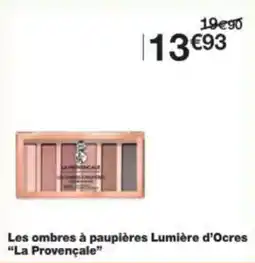 Monoprix Les ombres à paupières lumière d'ocres palette 5 ombres à paupière la provençale offre