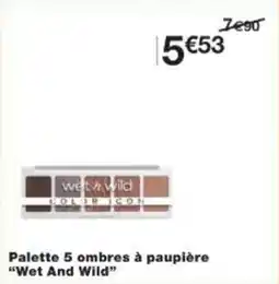 Monoprix Palette 5 ombres à paupière wet and wild offre