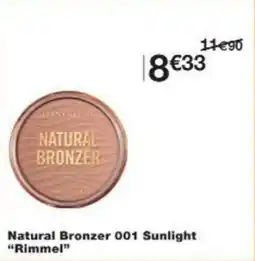 Monoprix Natural bronzer 001 sunlight rimmel offre