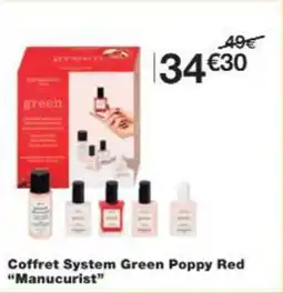 Monoprix Coffret system green poppy red manucurist offre