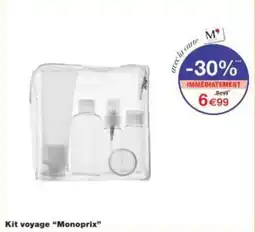 Monoprix Kit voyage monoprix offre