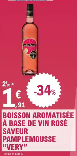 E.Leclerc Express Boisson aromatisée à base de vin rosé saveur pamplemousse "very" offre