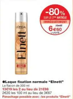 Monoprix Laque fixation normale elnett offre